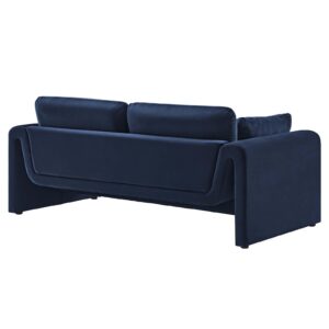 Modway EEI-6382-MID Waverly Performance Velvet Sofa, Midnight Blue