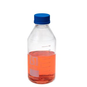 alwsci lab media bottles, 1000 ml wide mouth reagent bottle scientific rounded graduated borosilicate glass 3.3 storage container gl45 screw cap leakproof for labs,classrooms or home liquids use