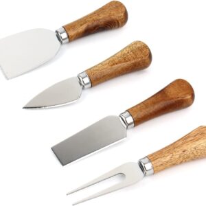 4 Cheese Knives Set-Mini Knife, Butter Knife & Fork