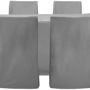 Crosley Furniture Patio Furniture Covers, Waterproof 7-Piece Cover Set for Dining, Outdoor Table and Chairs, Gray