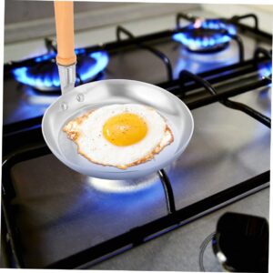 SEWOART Japanese Parent- Bowl Special Pot Creative Vertical Handle Frying Pan Japanese Cuisine Pan Egg Pan Egg Chicken 17cm Deluxe Version (uncoated) with Glass Lid for Gas Wooden Gas