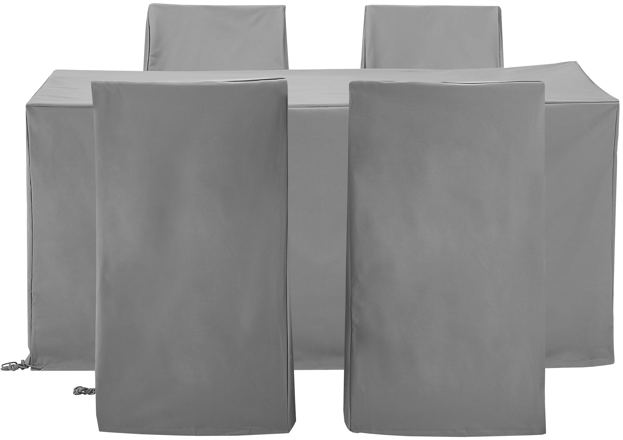 Crosley Furniture Patio Furniture Covers, Waterproof 5-Piece Cover Set for Dining, Outdoor Table and Chairs, Gray