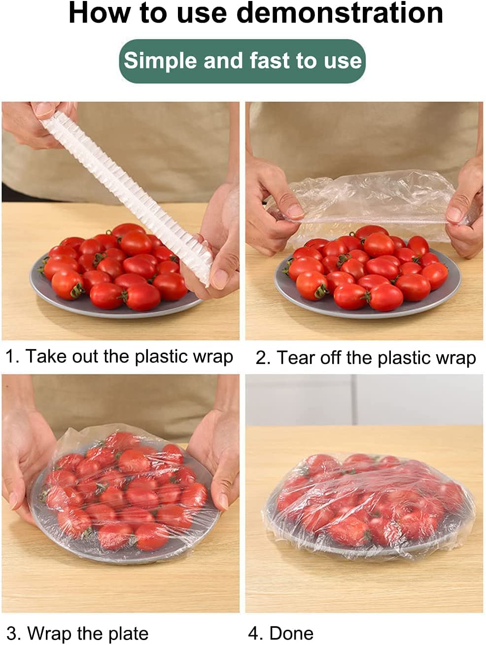 200pcs Food Grade Suitable For Various Shapes Of Plates, Cold And Hot, Flexible And Durable Elastic Shrink Wrap Cover