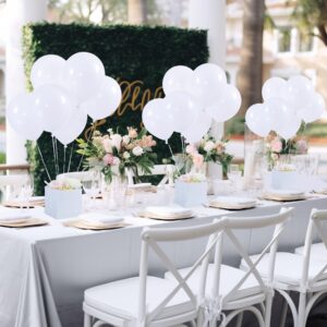 4 Set White Hot Air Balloons Table Centerpieces Decorations for Baby Shower Birthday Party Wedding Bridal Shower Table Decorations(Without Flowers)