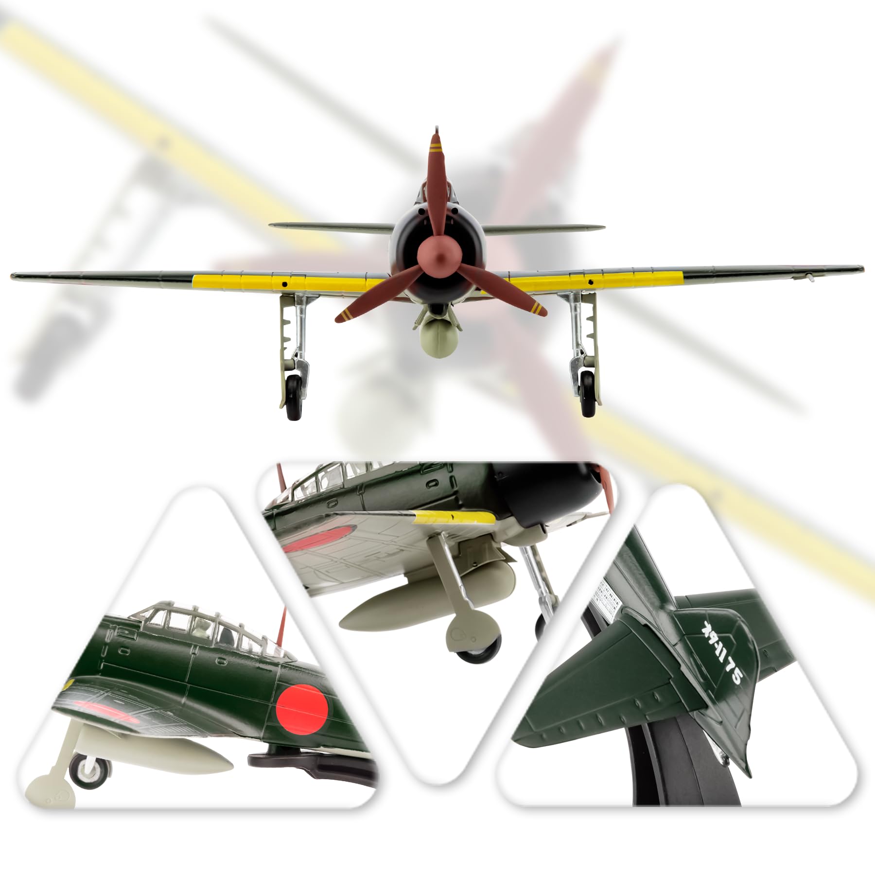 HANGHANG 1/72 Japan Zero Fighter Plane Model Metal Aircraft Model Military Airplane Model Diecast Plane Model for Collection or Gift