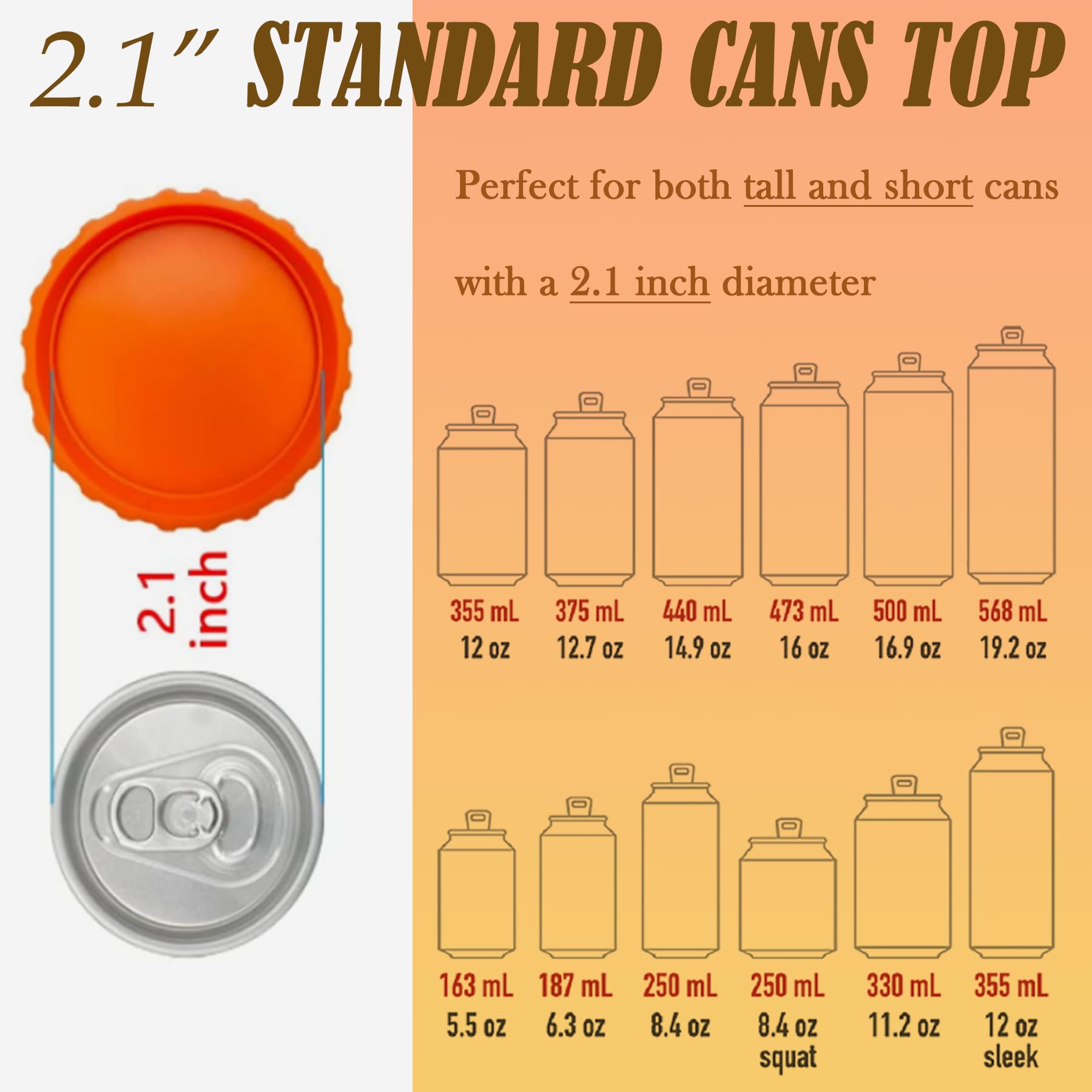 Soda Can Lids Set of 12, Silicone Soda Can Covers Lids, Reusable Colorful Drink Cans Protector, 2.1 Inch Spill-proof Dust-proof Soda Lid, Food Grade Can Cover, for Coke Beer Energy Drink