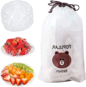 200pcs food grade suitable for various shapes of plates, cold and hot, flexible and durable elastic shrink wrap cover