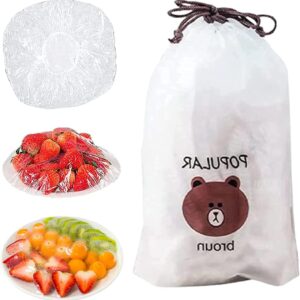 200pcs Food Grade Suitable For Various Shapes Of Plates, Cold And Hot, Flexible And Durable Elastic Shrink Wrap Cover