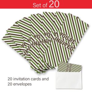 LyoGao 20 Pack Safari Birthday Party Ticket Invitations With Envelopes Calling All Party Animals Zoo Safari Theme Ticket Invitations Fill in Invites Card