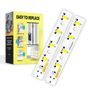 gurtice new upgraded 2 pack wr55x26671 ps11767930 ap6035586 led light board compatible for ge refrigerator replace 4468532 eap11767930 led3344588