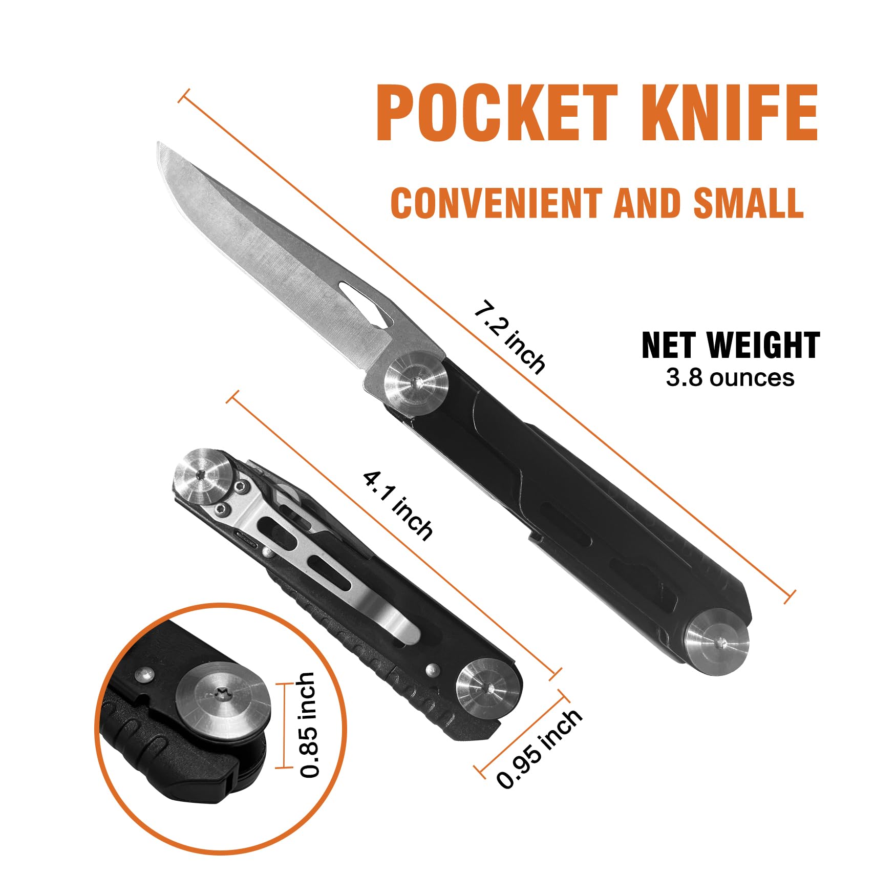 Multi Tool Pocket Knife for Men, Tactical Folding Knife, Survival Camping Knife with Fire Starter,Whistle,Screwdriver,Bottle Opener, Gifts for Men, Outdoor, Camping,Survival,Emergency,Fishing,Hiking