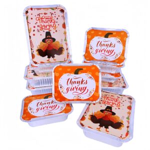 thanksgiving food aluminum pans with lids foil thanksgiving leftover containers disposable 2 size turkey cookware takeout 24 pcs fall thanksgiving party favors