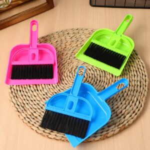 3 Sets Small Broom Dustpan Handheld Broom Mini Dustpan and Brush Cleaning Tools Mini Broom and Dustpan for Kids Whisk Broom and Dust Pan Small Broom and Dustpan Small Dustpan