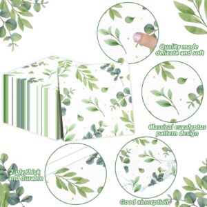 100PCS Eucalyptus Napkins Greenery Disposable Decorative Guest Papers for Wedding Green Foliage Eucalyptus Leaf Theme Luncheons Dinners Supplies for Bridal Shower Birthday Party Decoration