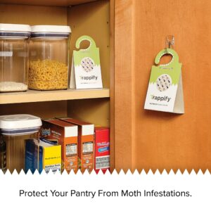 Trappify Ultimate Moth Traps: Adhesive Moth Traps for Clothes - Effective Pantry Moth Traps for Home, Kitchen, Closet, Cabinet, Storage Rooms, Cupboard | Recyclable - Easy Setup (8 Pack)