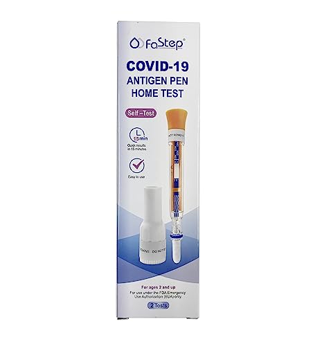 FaStep COVID-19 Antigen Pen Home Test (1 Pack, 2 Tests Total) - New Design