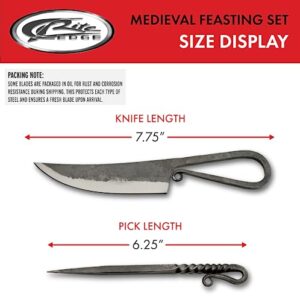 7.75" Hand Forged Medieval Style Feasting Knife With Sheath