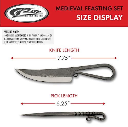 7.75" Hand Forged Medieval Style Feasting Knife With Sheath