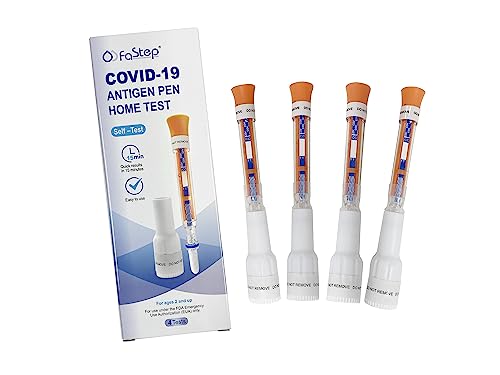 FaStep COVID-19 Antigen Pen Home Test (1 Pack, 4 Tests Total) - New Design