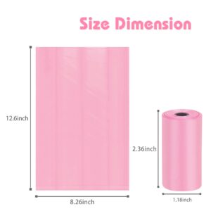 Toplive Dog Poop Bags, Pet Waste Bags Roll Refills, Thick Strong Leak-Proof Cat Dog Bag for Poop Outdoor Cleanup 16 Rolls (240 Bags), Pink