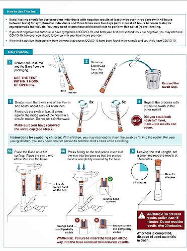 FaStep COVID-19 Antigen Pen Home Test (1 Pack, 2 Tests Total) - New Design