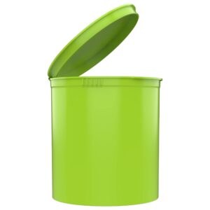 90 Dram CR Plastic Packaging Pop Top Containers - Child Resistant Travel Holder Vial Bottles - 60 qty (Lime Green)