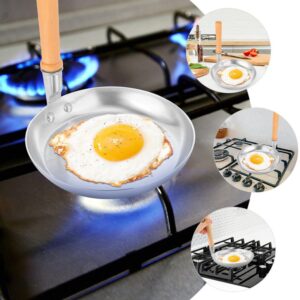 Angoily Tamagoyaki Pan Nonstick Egg Frying Pan Japanese Oyakodon Pan Tamagoyaki Egg Pastry Pan Mini Metal Skillet Omelette Pan with Wood Handle for Home Kitchen 17CM Japanese Egg Pan