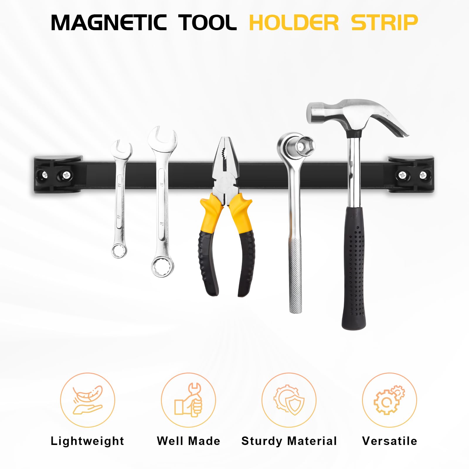 DGSL Magnetic Tool Holder Strip 4 Pack, Heavy Duty Tool Organizer Magnetic Strip, Tool Magnet Bar For Garage Tool Organization 12 In