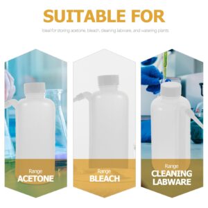 ULTECHNOVO Tattoo Wash Bottle Wash Bottles - 4Pcs 500ml Safety Wash Bottles Plastic Empty Filling Bottles Screw Cap with Down Spout for Dispensing Liquid Labs Watering Tools