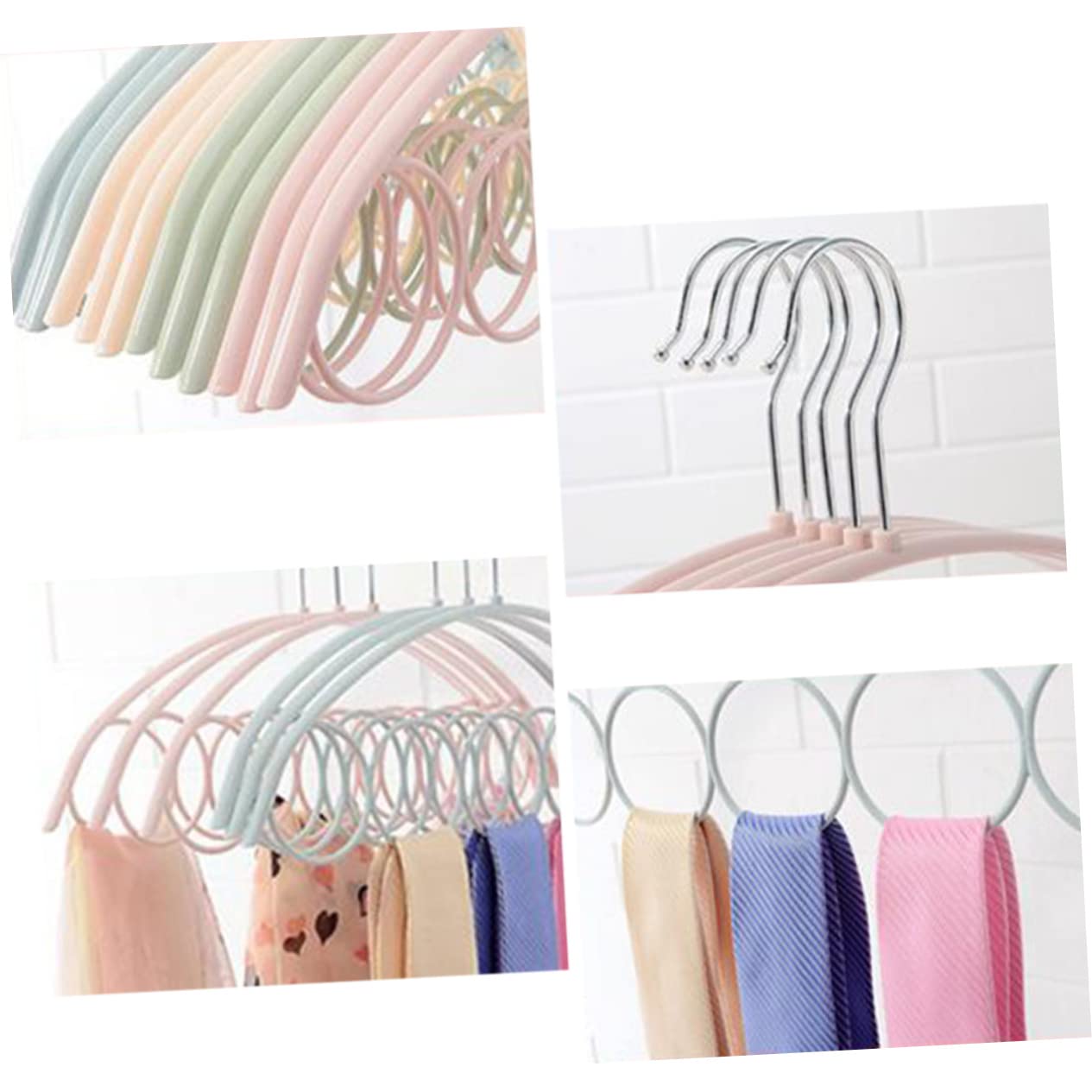 CHILDWEET 4pcs 5 Scarf Hanger Tie Hanger Plastic Hangers Suit Hangers Sweater Hanger Scarf Hanger Organizer Holder Scarf Tie Hanger Scarf Tie Rack Multifunction Hanger Scarf Rack Coat Hanger