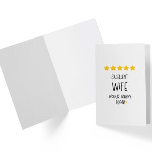 Karto Funny Birthday Card For Wife, Large 5.5 x 8.5 Birthday Card For Wife From Husband, Birthday Cards For Wife, Happy Birthday Wife Card - Excellent Wife