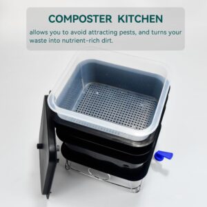 Basic Worm Farm Composting Bin, 4 Tray Worm Compost Bin- for Recycling Food Waste at Home (4-Tray 20l)