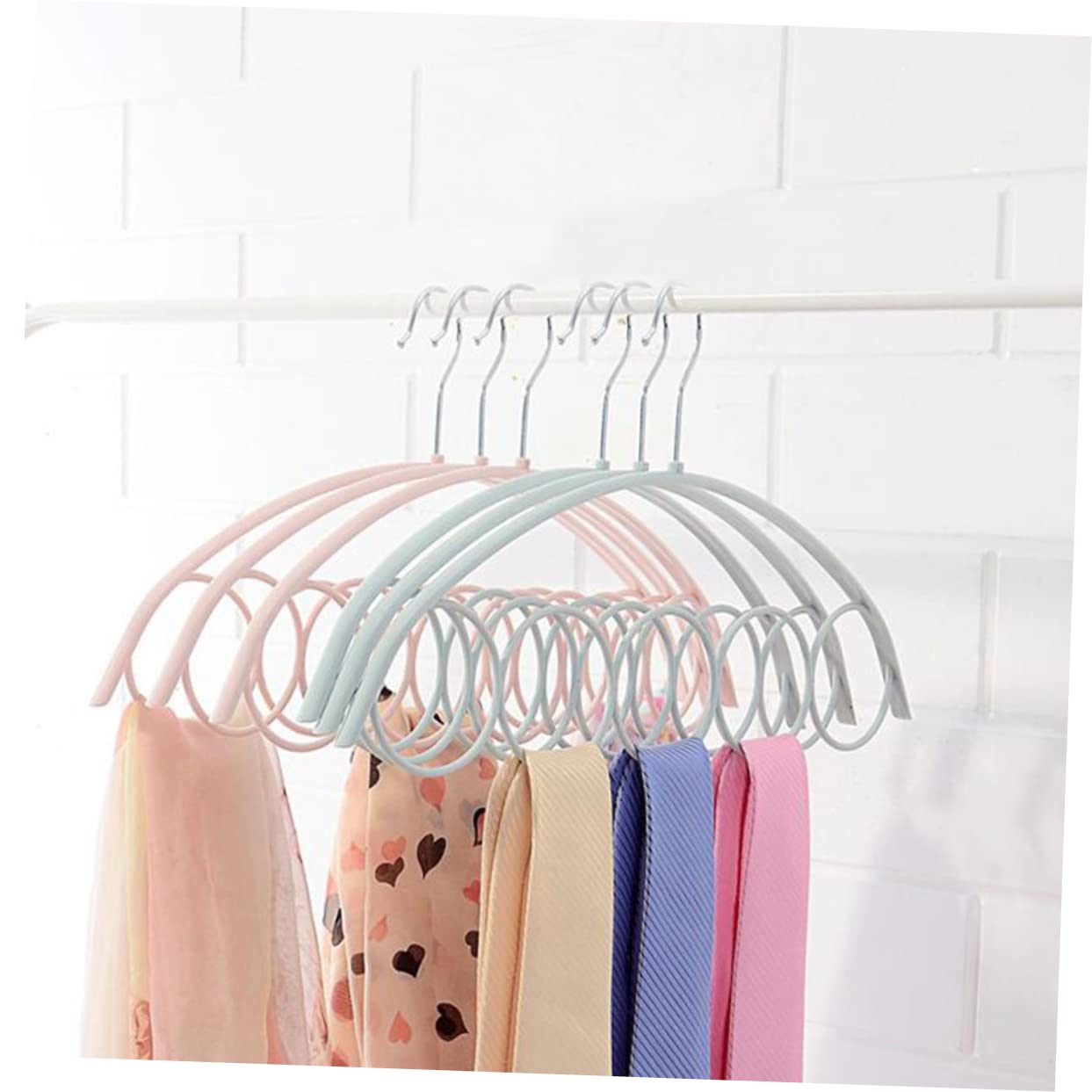 CHILDWEET 4pcs 5 Scarf Hanger Tie Hanger Plastic Hangers Suit Hangers Sweater Hanger Scarf Hanger Organizer Holder Scarf Tie Hanger Scarf Tie Rack Multifunction Hanger Scarf Rack Coat Hanger