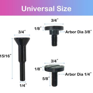 Crossarctic Cut-Off Wheel Mounting Mandrel Holder 3/8" & 1/4" Arbor Hole with 1/4" Shaft Stem for Die Grinder Accessories Drill Rotary Tool(3 Pack)