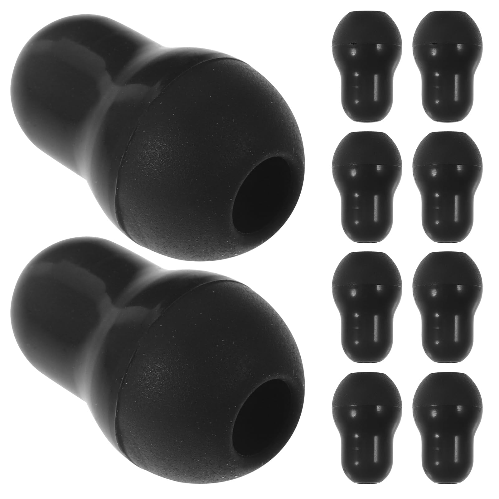 GLEAVI 10 Pieces Silicone Earplugs Sound Reducing Ear Plugs Accessories Ear Tips Replacement for Most , Black