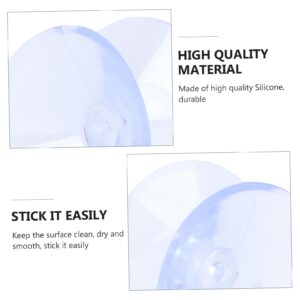 Double Sided Suction Cups, 12pcs Clear Silicone Bumpers Heavy Duty Desk Glass Suction Cups 20mm Double Sided Sucker Pads Bathroom Suction Cup Hooks Small Suction Cups