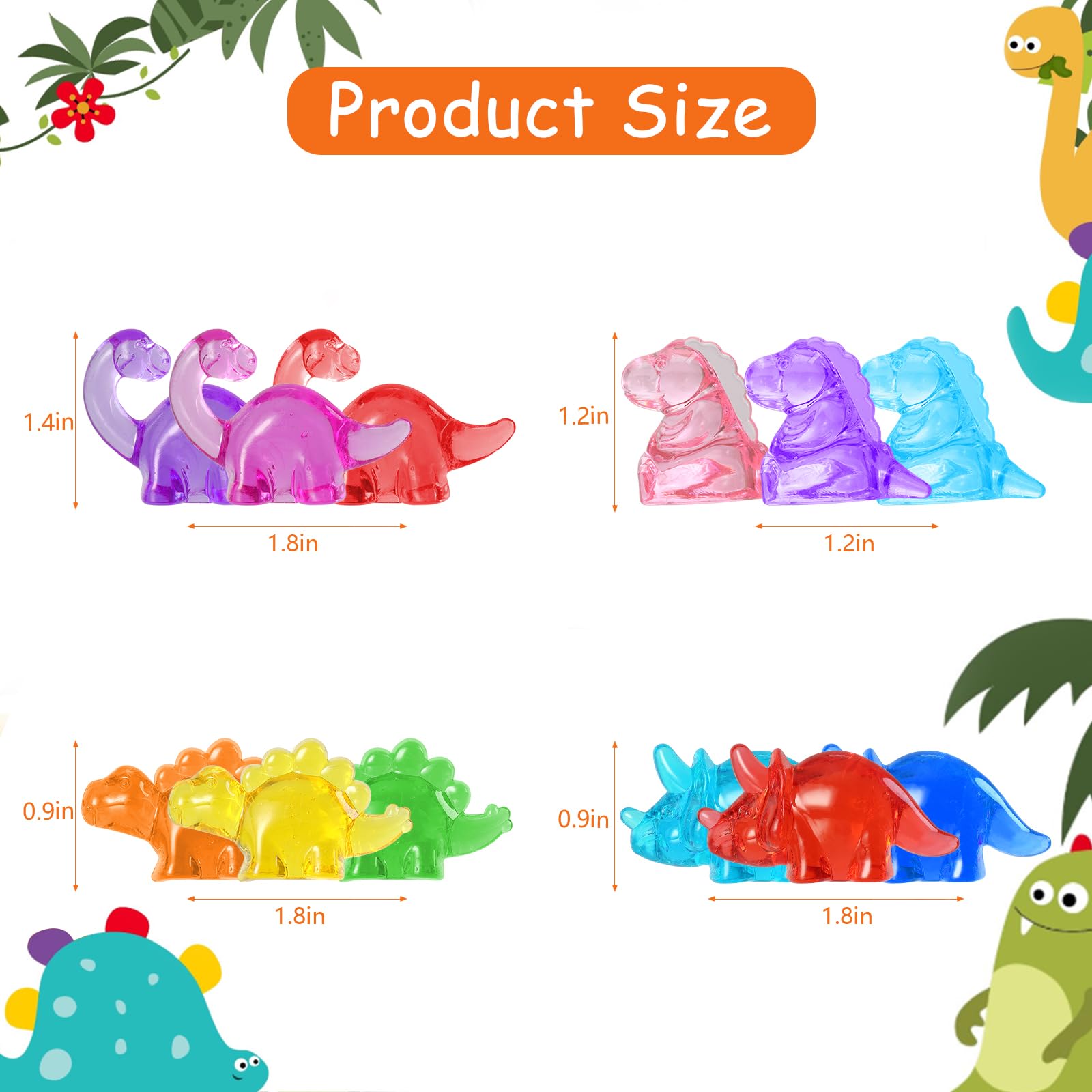 HAPTIME 50 Pcs Mini Dinosaur Figures, Mini Resin Animals to Hide, Sensory Bin/Treasure Box Toys, Bulk Plastic Dinosaur Party Favors, Small Classroom Prizes, Tiny Figurines for Kids, Vase Filler