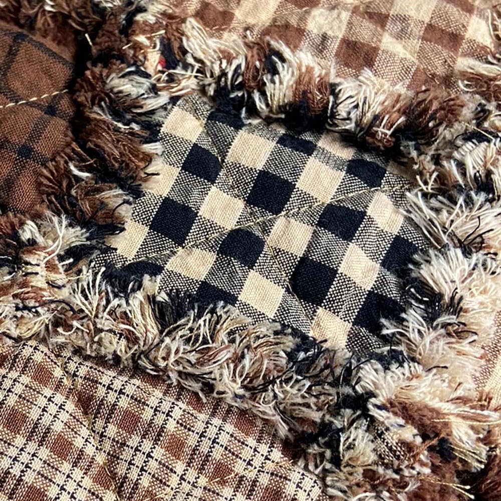 Primitive Black 5 Mini Buffalo Plaid 100% Cotton Homespun Fabric by JCS - Sold by The Yard