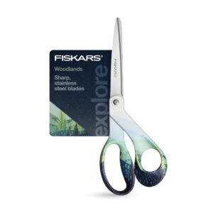 fiskars® explore collection scissors, woodlands (8 in.)