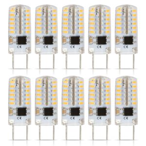 simba lighting g8 led dimmable light bulb (10 pack) 1.5w t4 37mm 20w halogen replacement for accent lights, under cabinet puck light, desk lamps, pendant lights, 120v jcd bi-pin base, soft white 3000k