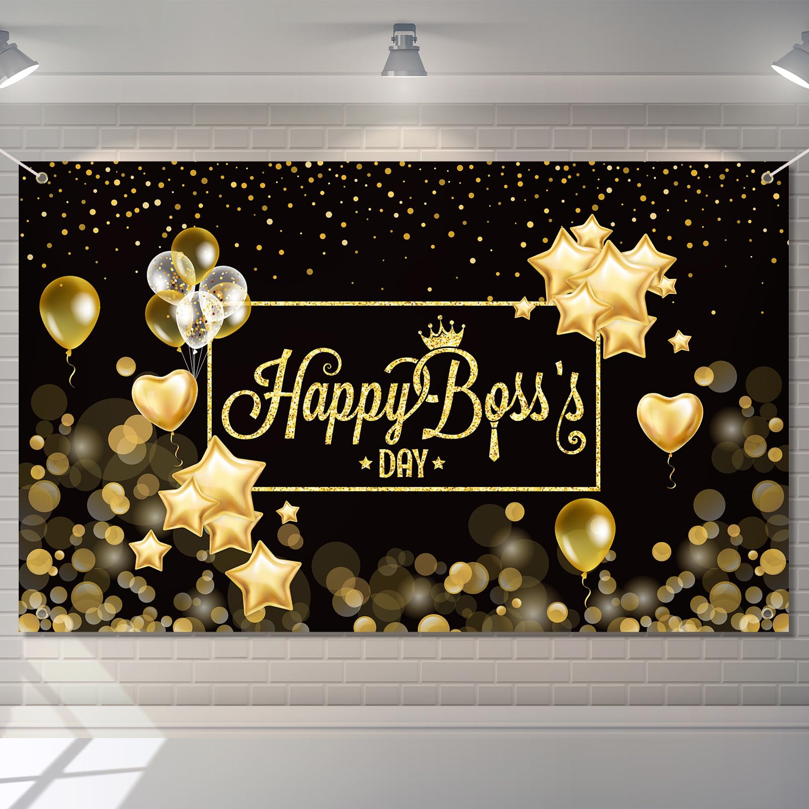 Mixweer 71'' x 43'' Boss's Day Backdrop Banner Happy Boss's Day Banner Decorations International Boss Day Photo Sign for Office Background Decoration Boss Day Best Boss Ever Party Supplies