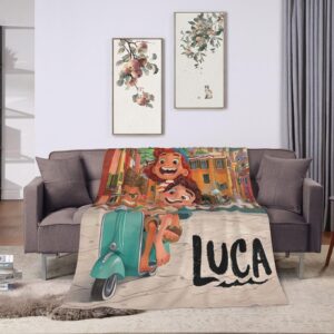 BNALAO Luca Movie Blanket Cartoon Throw Flannel Blankets Lightweight Comfortable Bedding Gifts for Kids Adult 40"X30"