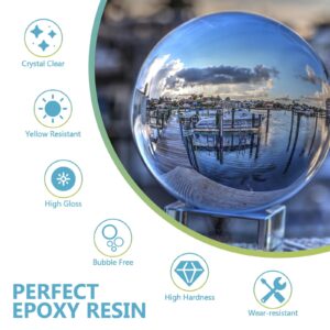 OcePor Epoxy Resin-1 Gallon, Crystal Clear Epoxy Resin Kit, No Yellowing No Bubble Art Resin Casting Resin for Art Crafts, Jewelry Making, Wood & Resin Molds(0.5 Gallon x 2)