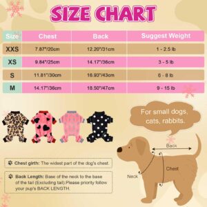 Leopard Dog Sweater Dog Jumpsuit - Winter Fleece Puppy Clothes for Small Dogs Girl Boy Warm Small Dog Pajamas Dog Outfit for Chihuahua Yorkie Shih Tzu Teacup Cold Weather Cat Apparel Clothing