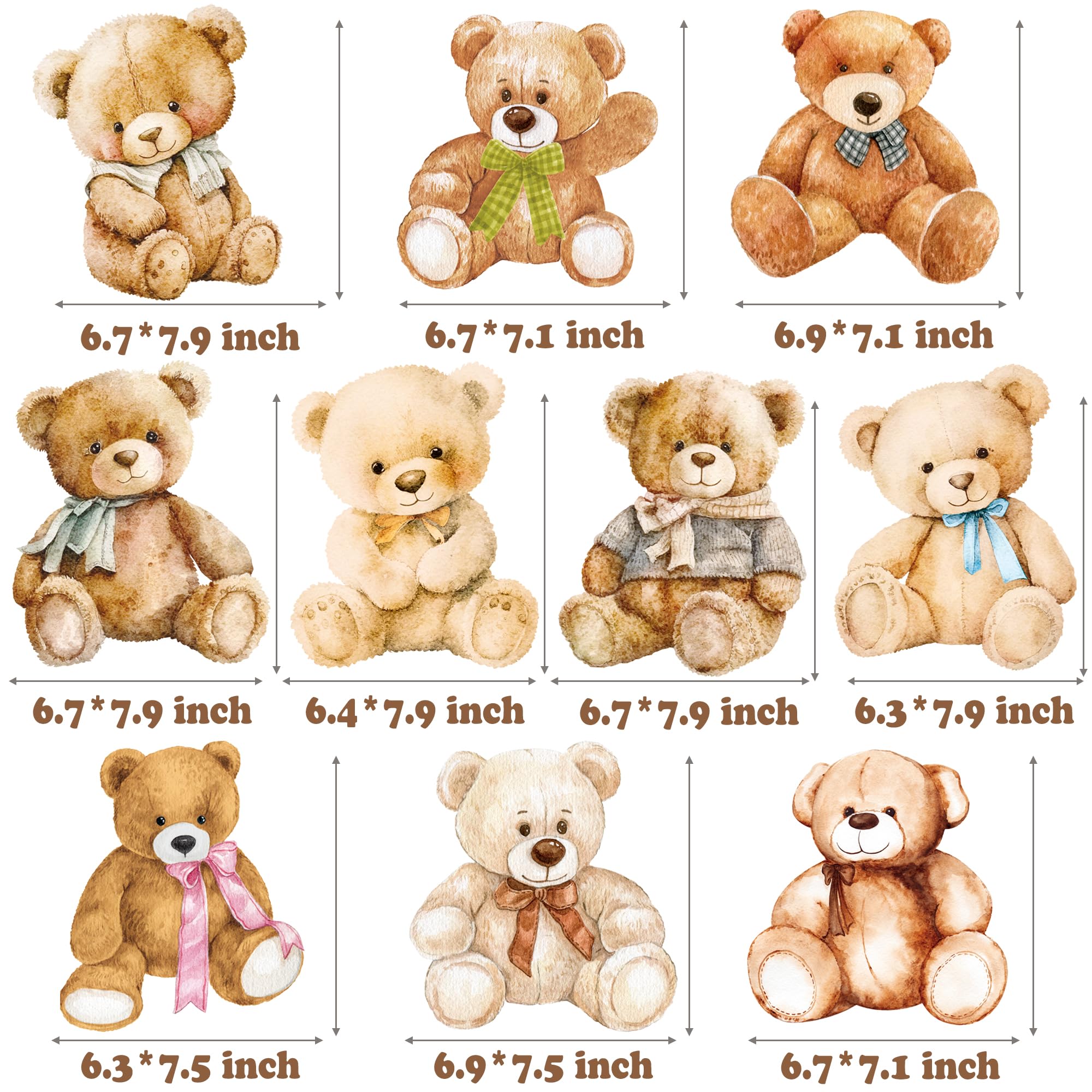 10pcs Bear Baby Shower Honeycomb Centerpieces Bear Birthday Party Supplies Bear Baby Shower Decorations Teddy Bear Table Toppers for Teddy Bear Themed Baby Shower We Can Bearly Wait Party Supplies