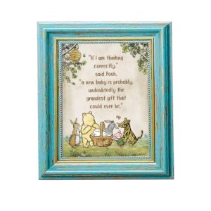 8 x 10 inch winnie baby shower centerpiece classic pooh quotes table sign decor cute adding for mommy-to-be party kids 1 st birthday favors