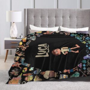 BNALAO Luca Movie Blanket Cartoon Throw Flannel Blankets Lightweight Comfortable Bedding Gifts for Kids Adult 60"X50"