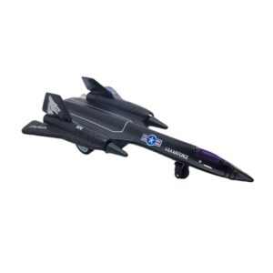 Zugar Land Die-Cast Pullback Stealth Bomber Models (4.25"-5.25") SR-71 Blackbird, F-22 Raptor, F-117 Nighthawk, B2 Bomber (SR-71 Blackbird)