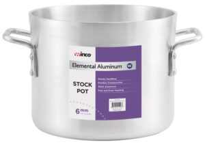 winco alhp-80 commercial-grade aluminium stock pot, 80 quart, silver