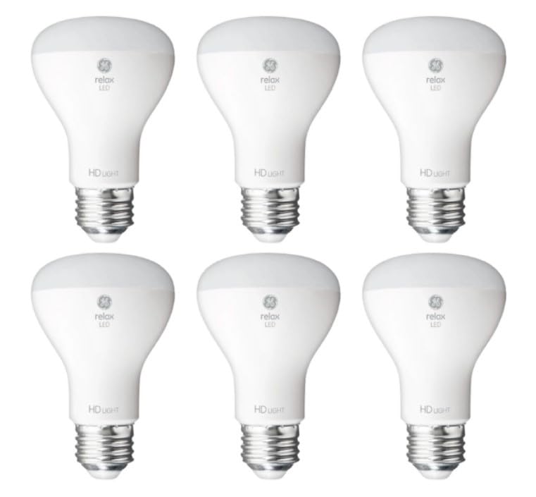 GE Relax 6-Pack R20 45-Watt Equivalent Soft White Dimmable LED Light Fixture Light Bulbs